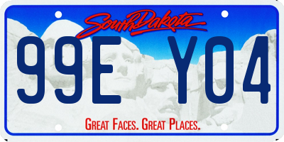 SD license plate 99EY04