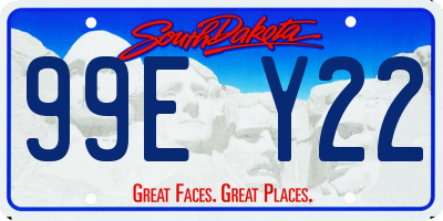 SD license plate 99EY22