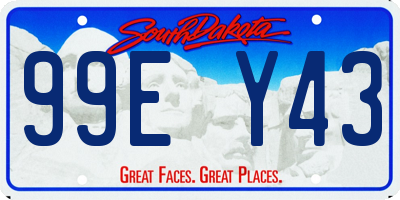 SD license plate 99EY43