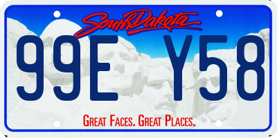 SD license plate 99EY58