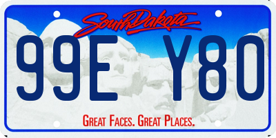 SD license plate 99EY80