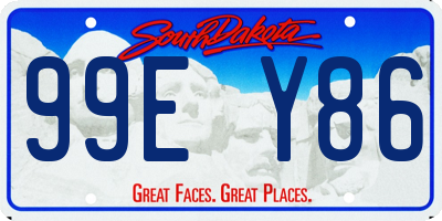 SD license plate 99EY86