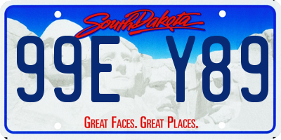 SD license plate 99EY89