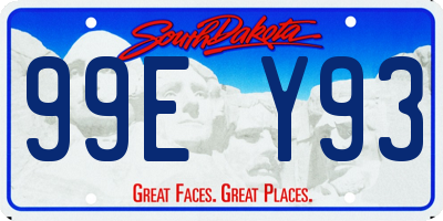 SD license plate 99EY93