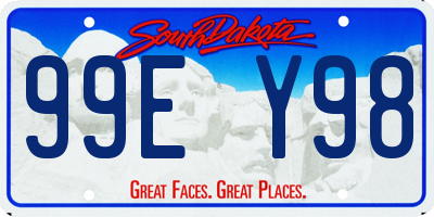 SD license plate 99EY98