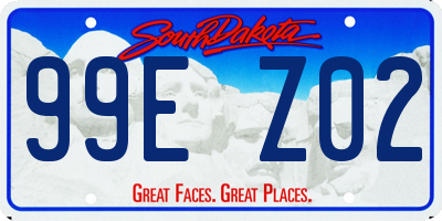 SD license plate 99EZ02