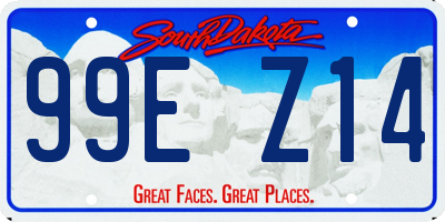 SD license plate 99EZ14