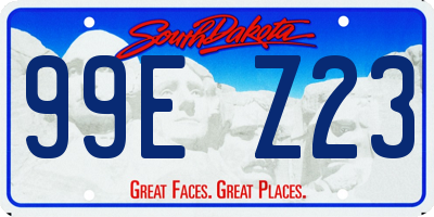 SD license plate 99EZ23