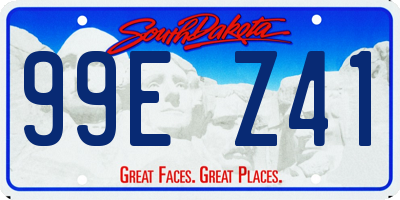SD license plate 99EZ41
