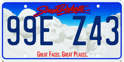 SD license plate 99EZ43