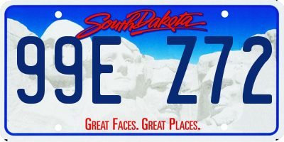 SD license plate 99EZ72
