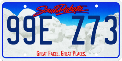 SD license plate 99EZ73