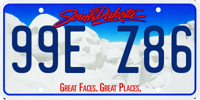 SD license plate 99EZ86