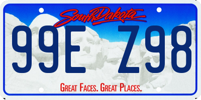 SD license plate 99EZ98