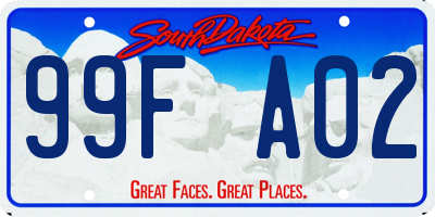 SD license plate 99FA02