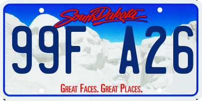 SD license plate 99FA26