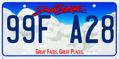 SD license plate 99FA28