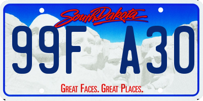 SD license plate 99FA30