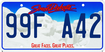 SD license plate 99FA42