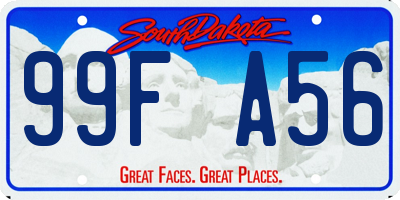 SD license plate 99FA56