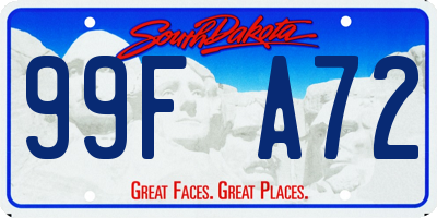 SD license plate 99FA72