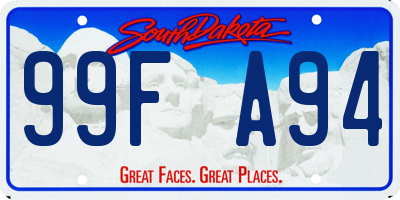 SD license plate 99FA94