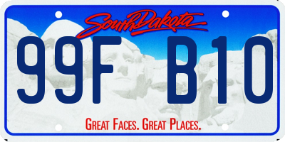 SD license plate 99FB10