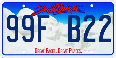 SD license plate 99FB22