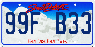 SD license plate 99FB33