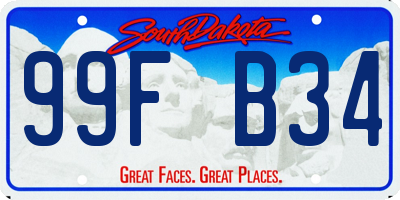 SD license plate 99FB34