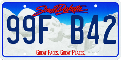 SD license plate 99FB42