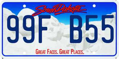 SD license plate 99FB55