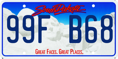 SD license plate 99FB68