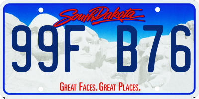 SD license plate 99FB76