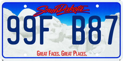 SD license plate 99FB87
