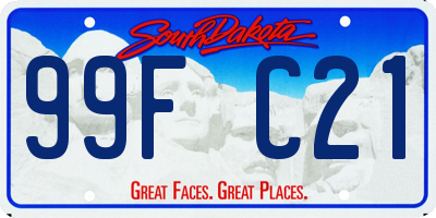 SD license plate 99FC21