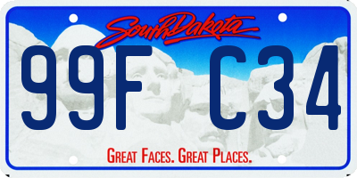 SD license plate 99FC34