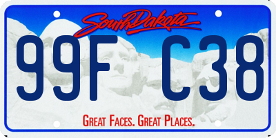 SD license plate 99FC38