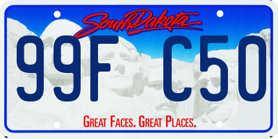 SD license plate 99FC50