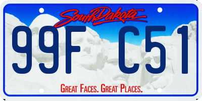 SD license plate 99FC51