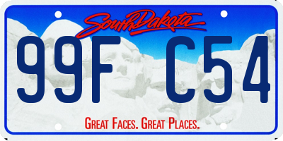 SD license plate 99FC54