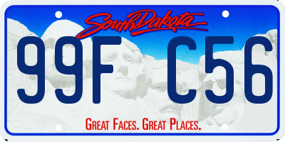 SD license plate 99FC56