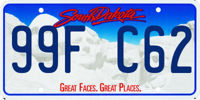 SD license plate 99FC62