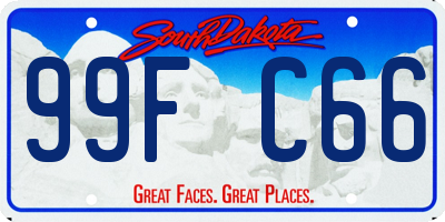 SD license plate 99FC66