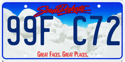 SD license plate 99FC72