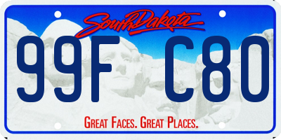 SD license plate 99FC80