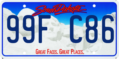 SD license plate 99FC86