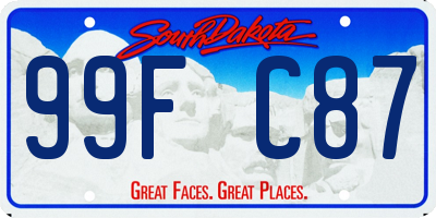 SD license plate 99FC87