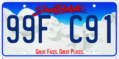 SD license plate 99FC91