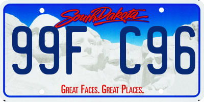 SD license plate 99FC96